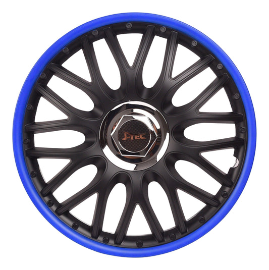 Tapones Deportivos Universales Rin 14 Optimus Negro Con Azul