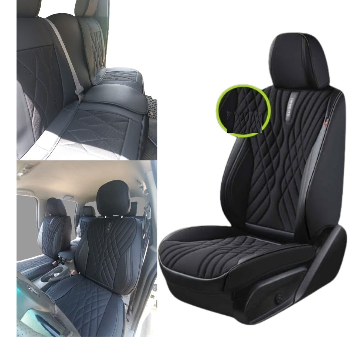 Cubre Asientos Vestiduras Fundas Premium Universal 3d Negras