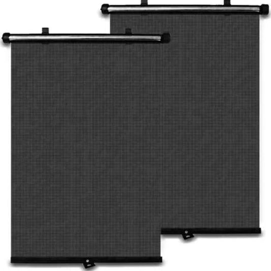 2 Parasol Retráctil Enrollable Lateral Negro 45x55 Negro