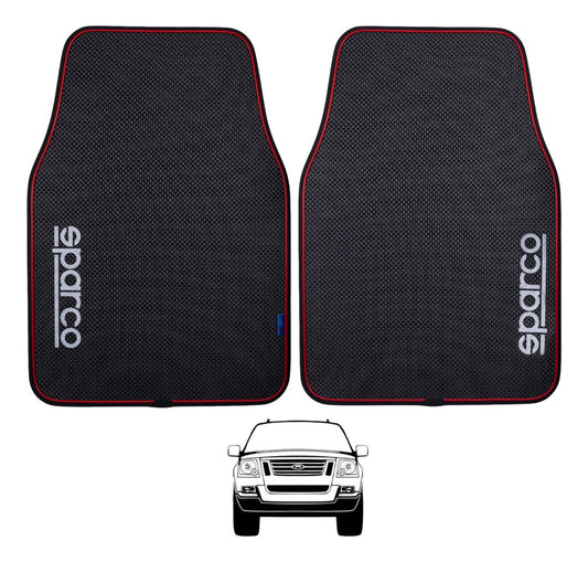 Juego 2 Tapetes Sparco Delanteros Tipo Fibra Carbon Premium