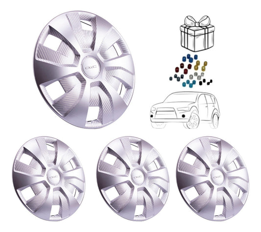 Tapones Optimus Owc Rin 14 Color Plateado Con Cuadricula