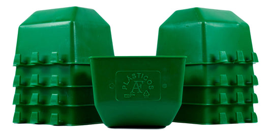 50 Bebederos Comederos Cuadrados Verdes Gallo Perico Loros