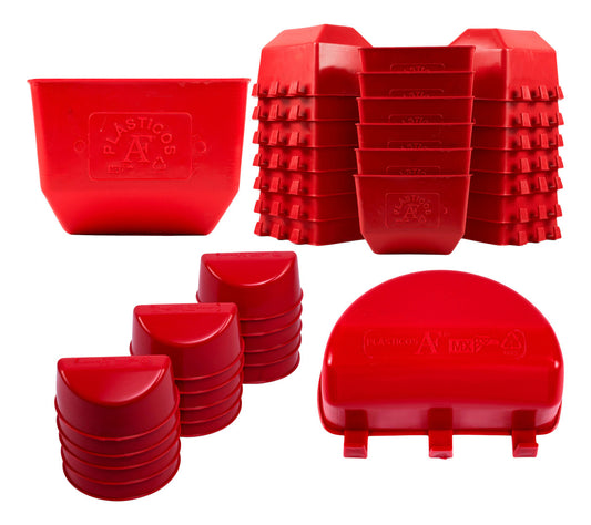 100 Comederos Media Luna Y 100 Comederos Cuadrados Gallos