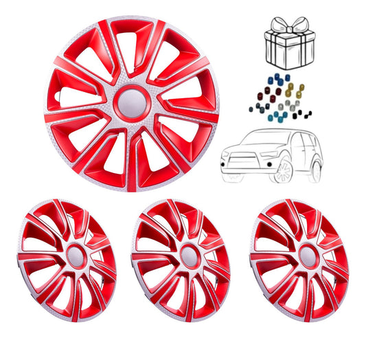 Tapones De Lujo Europeos Silver Red Estilo Veron Rin 13