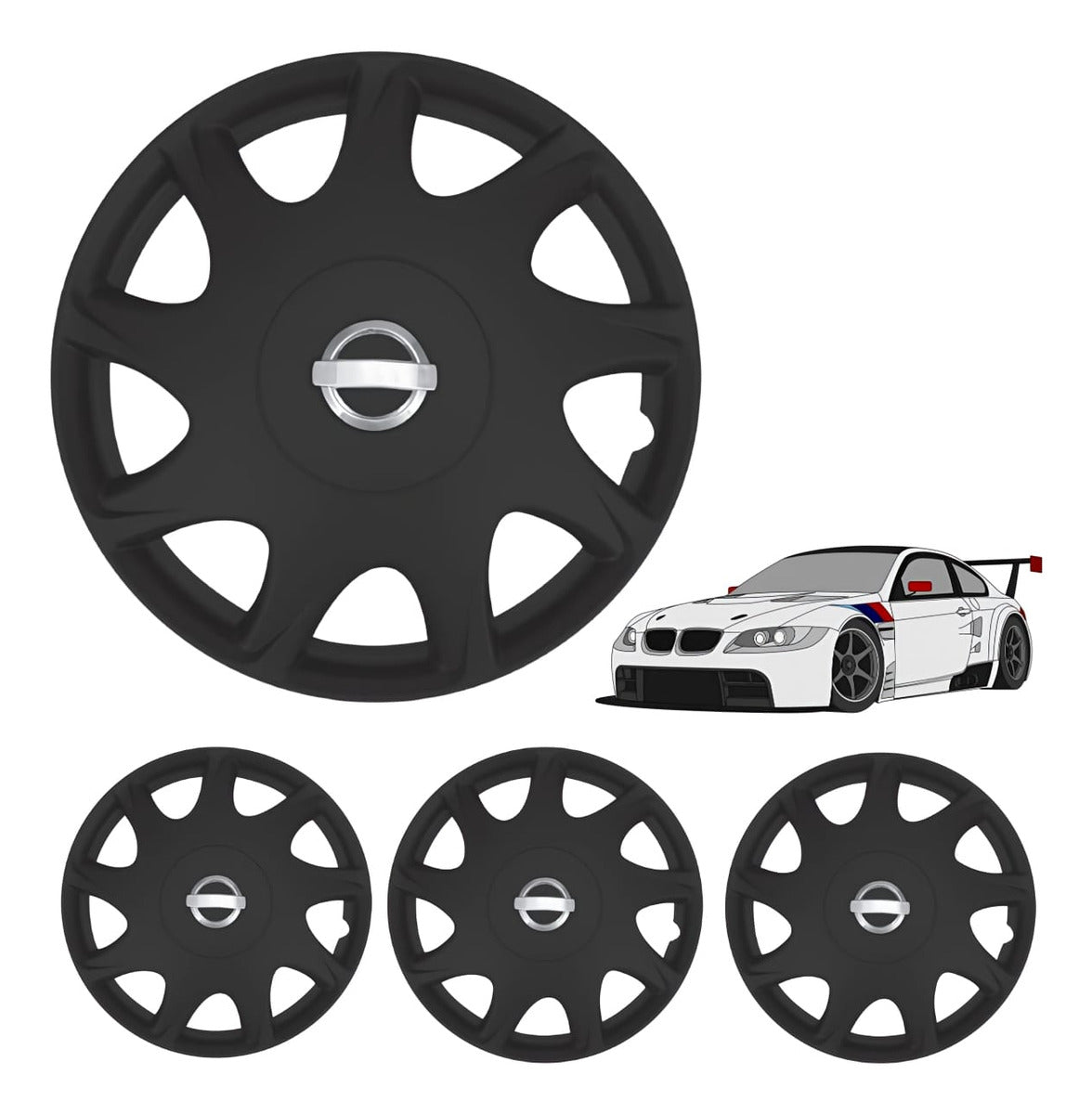 Tapones Polveras Tipo Tsuru Nissan Optimus Negro Rin 13