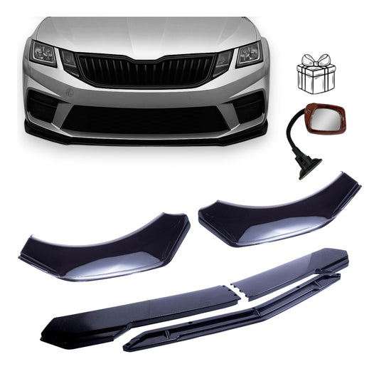 Lip Delantero 4pz Universal Negro Deportivo Faldon Spoiler