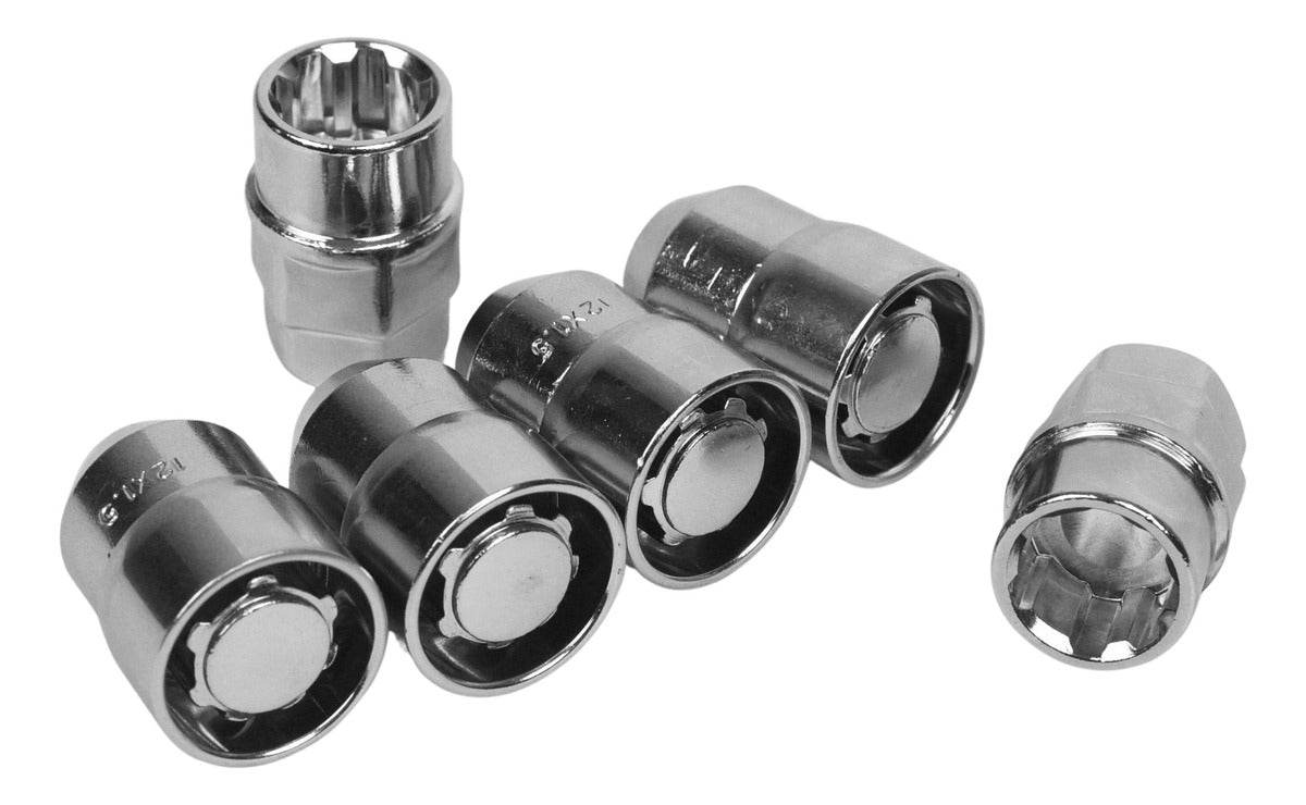 Seguro De Rin 12*1.5 Birlos 2 Llaves Auto Camioneta Llanta