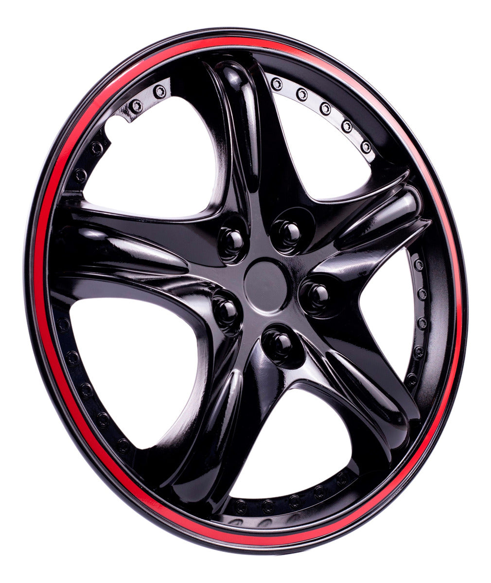 Tapones Universales Deportivos Estrella Para Rin 13 Rojo