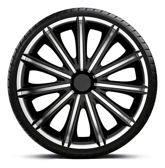 Tapones De Lujo Europeos Silver Black Estilo Netro Para Rin