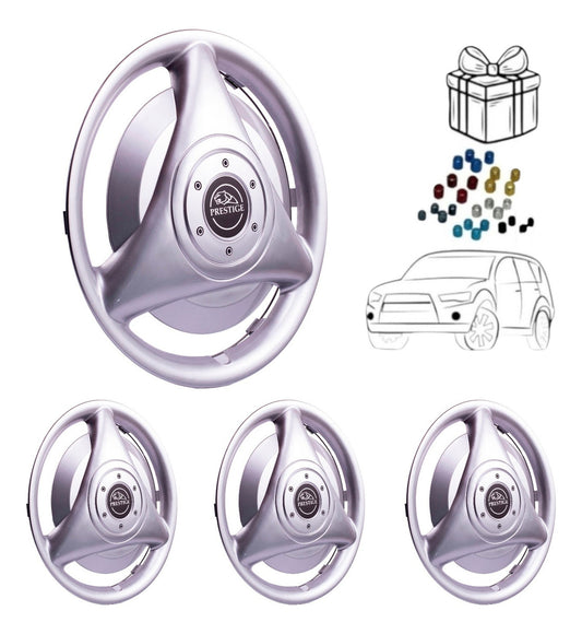 4 Tapones Optimus Gris Polvera Llanta Rin 14 Deportivo