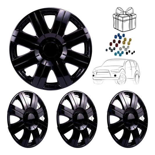 4 Tapones Vw Jetta Gol Golf Rin 13 Auto Tipo Original Negros