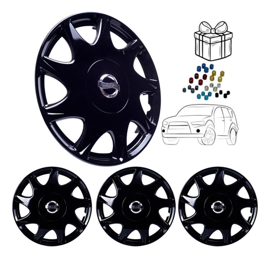 Tapones Polveras Tipo Tsuru Nissan Optimus Negro Rin 13