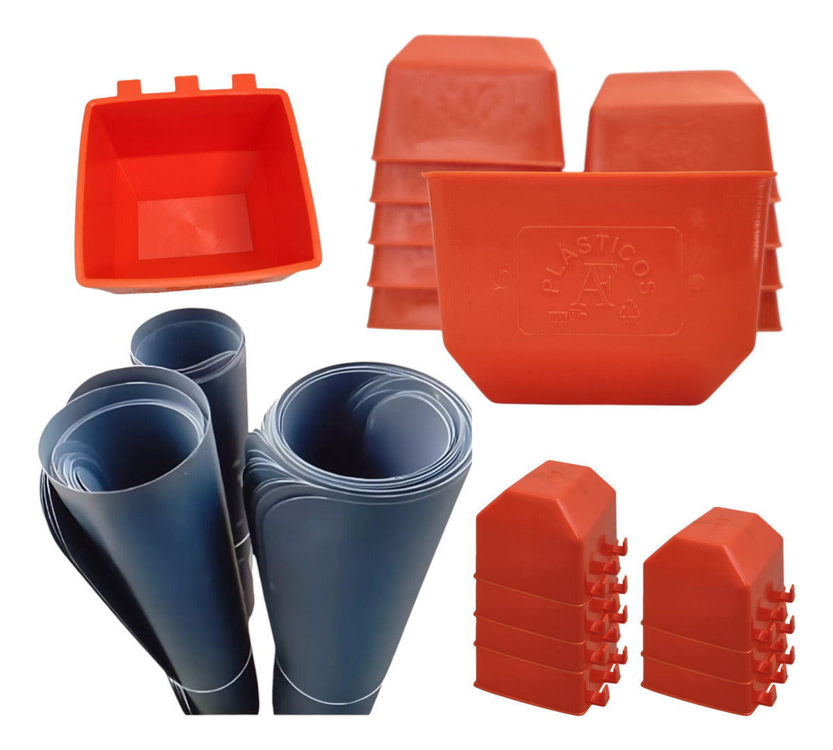 20 Separadores De Gallos Y 30 Comederos Cuadrados