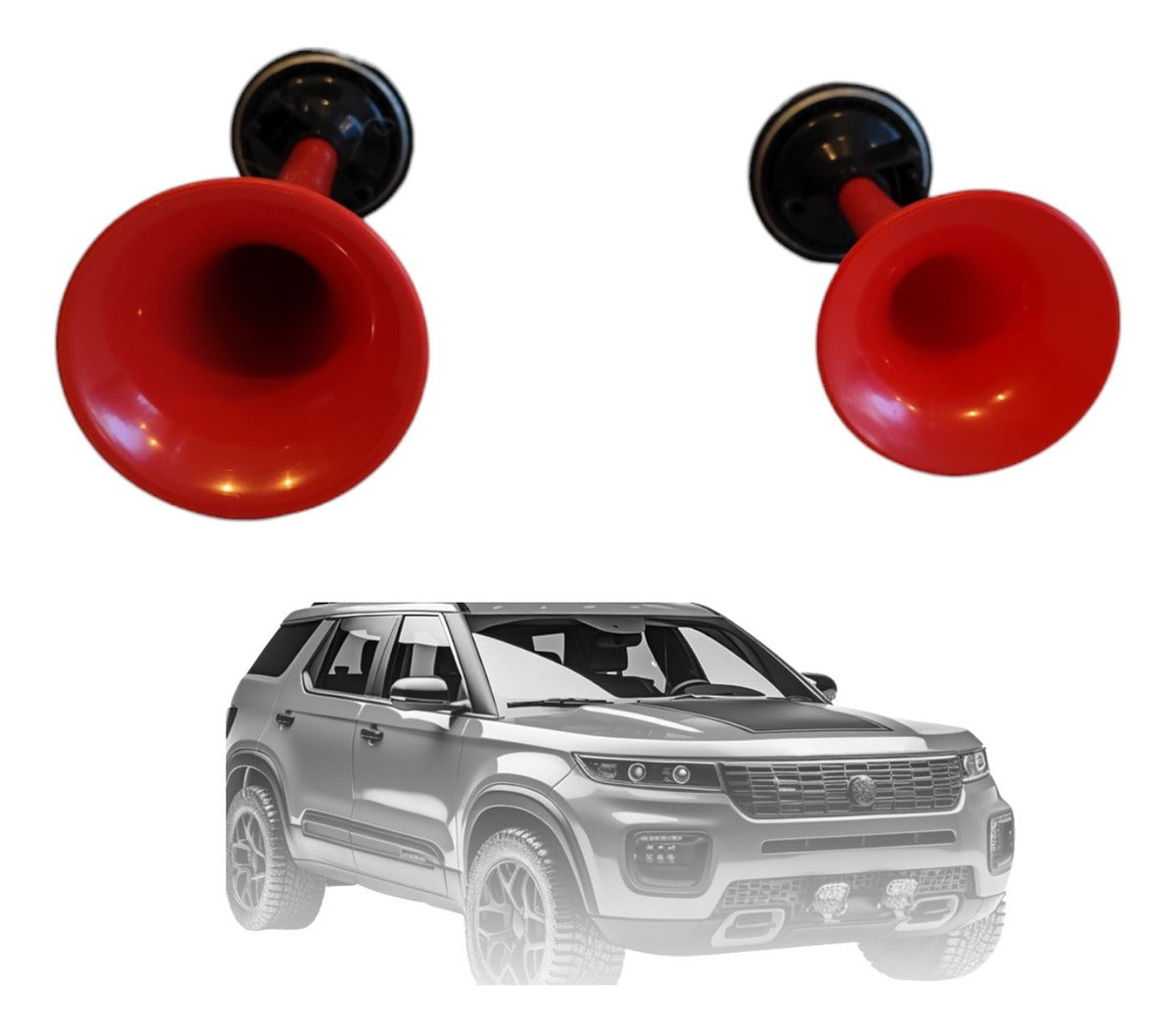 Corneta Claxon Doble Con Compresor Aire 12v Auto Camioneta