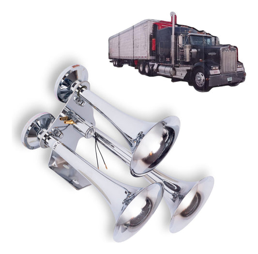 Corneta Triple Tipo Tren Trailer Camiones Premium Claxon
