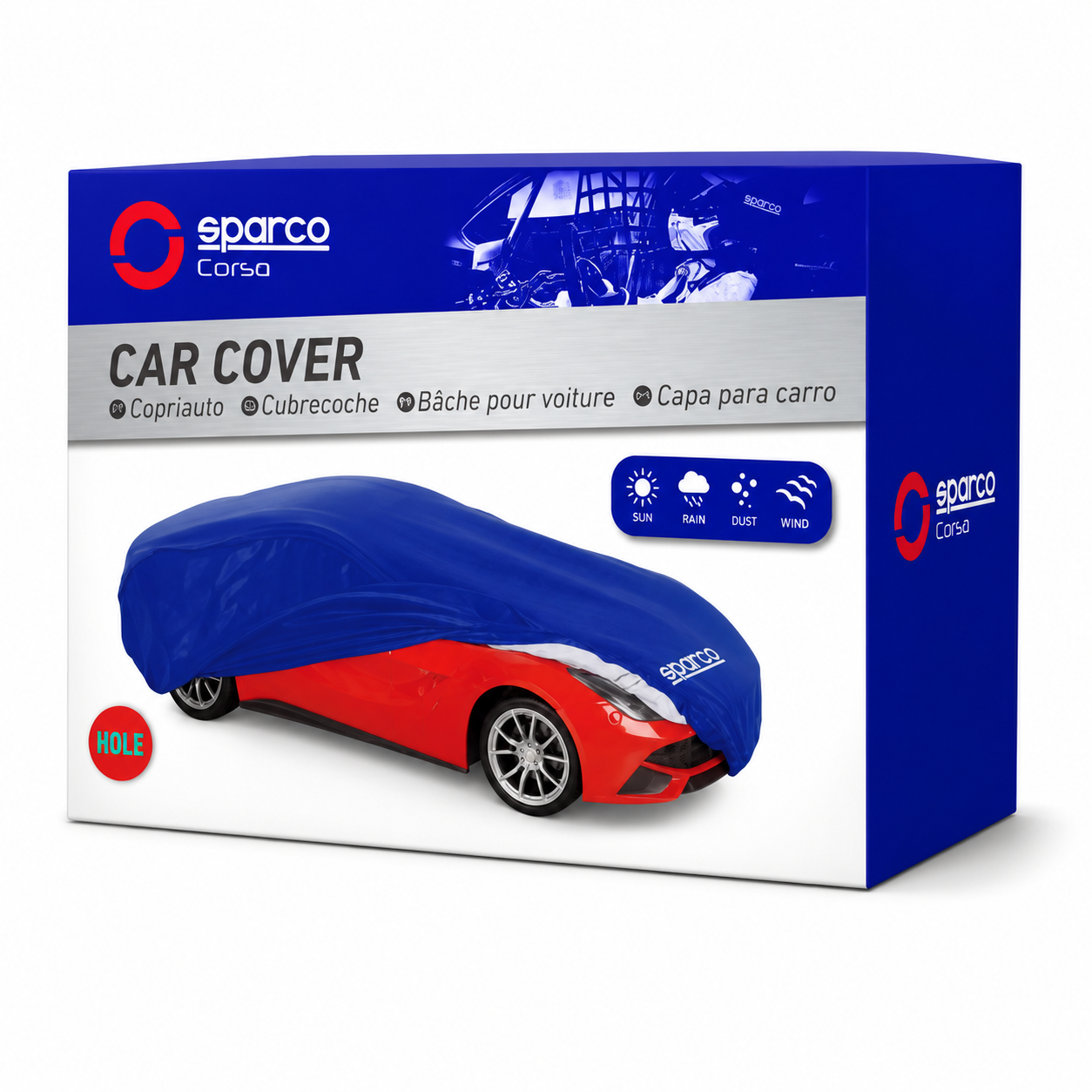 Cubierta Funda Para Coche Sparco Azul Mediana Cover