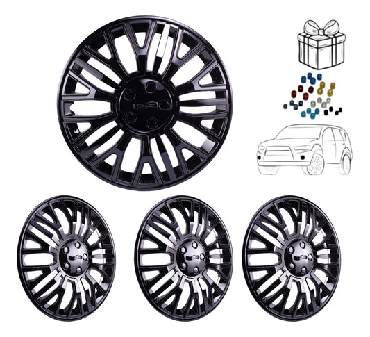 4 Tapon Polvera Deportivo Legara Negro Rin 15 Tipo Original