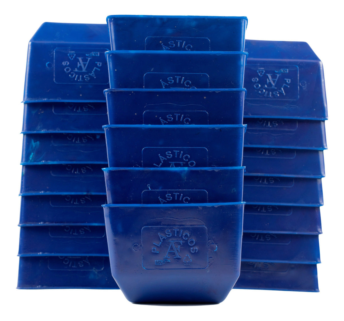 50 Bebederos Comederos Cuadrados Azules Gallo Perico Loros