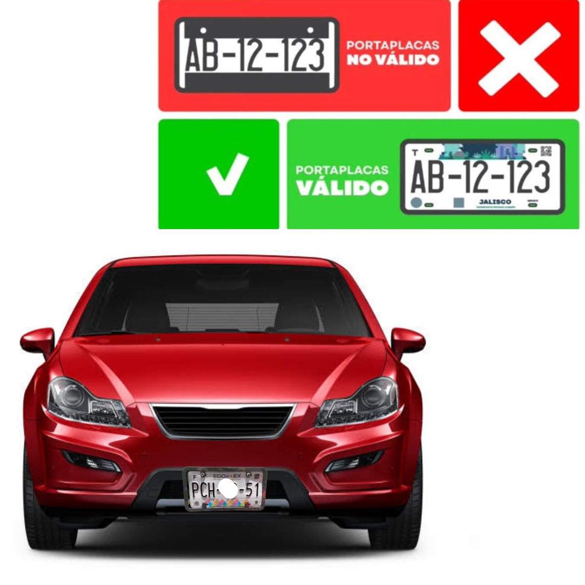 2 Pz Porta Placas Metalica Fibra Carbon Con Mica Cubre Placa