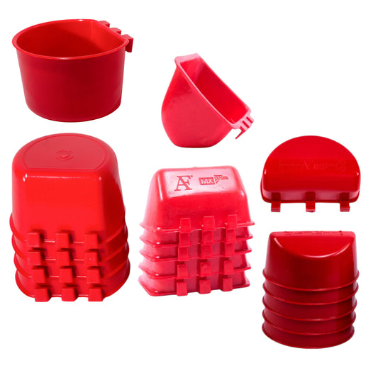 Comedero Gallo 30p, 10c/u Champions, Media Luna, Medio Litro