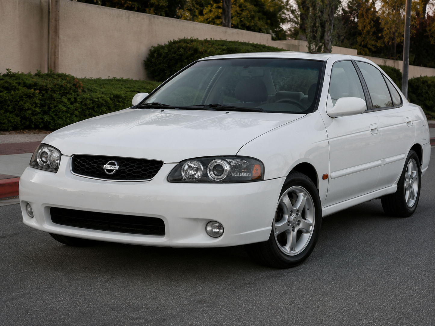 Faros Led Nissan Sentra 2000 Up B15 Ojo De Angel Par