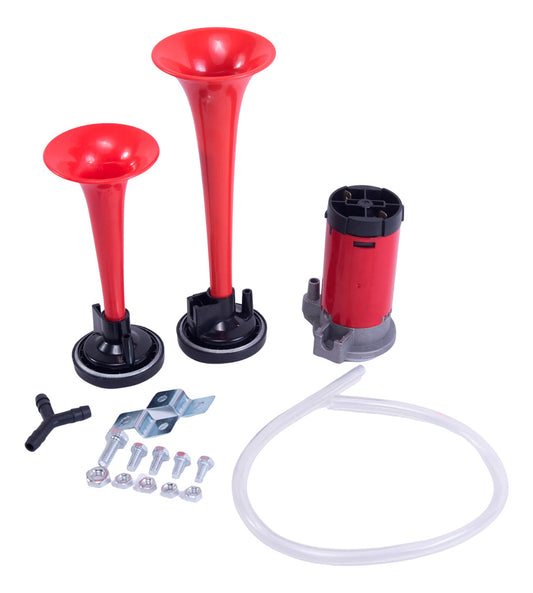 Corneta Claxon Doble Con Compresor Aire 12v Auto Camioneta