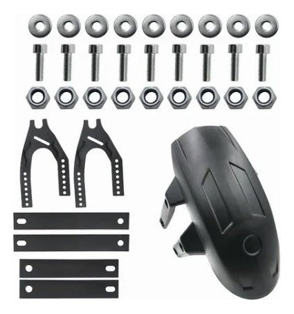 Salpicadera Lodera Y Tira Led Moto Base Metal