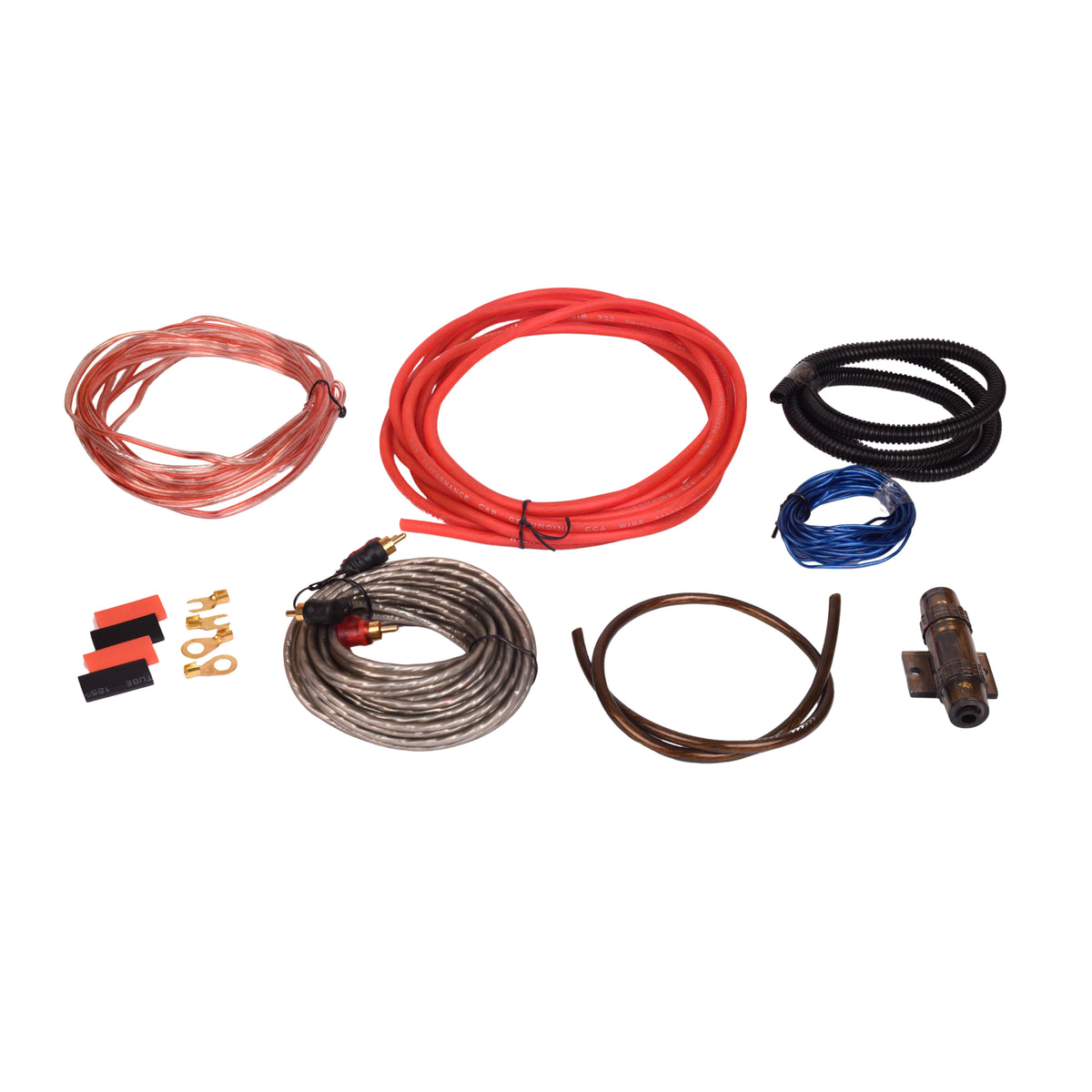Kit Instalación Cable Rca Amplificador Audio Auto 8ga