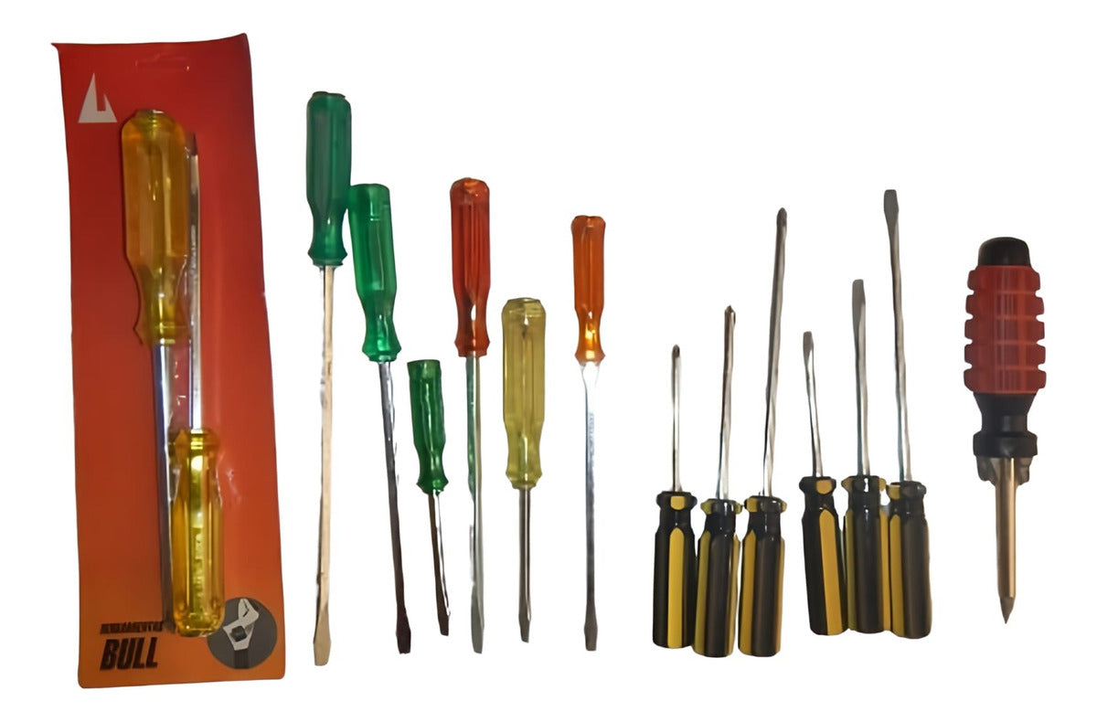 Kit De Herramientas Martillo Desarmadores Pinzas Espátulas