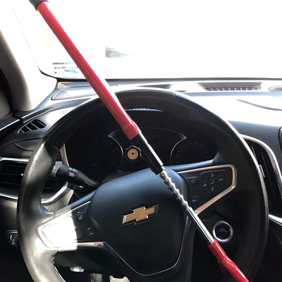 Promoción Bastón Antirrobo Rojo + Protector Solar Para Auto