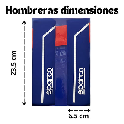 Funda Cubrevolante Sparco Negro Azul Cubre Cinturón