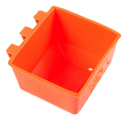 50 Bebederos Comederos Cuadrados Naranja Gallo Loro Aves