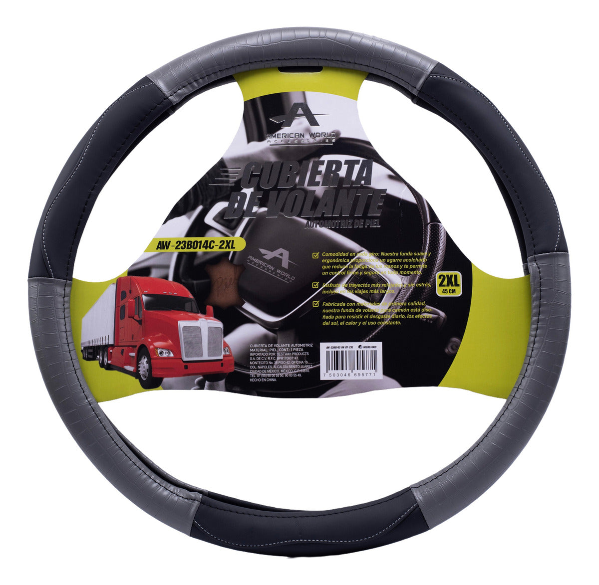 Funda Forro Cubre Volante De Piel Para Camión Tractocamión