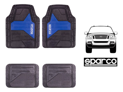 Tapete Deportivo Sparco Auto/camioneta Negro Azul