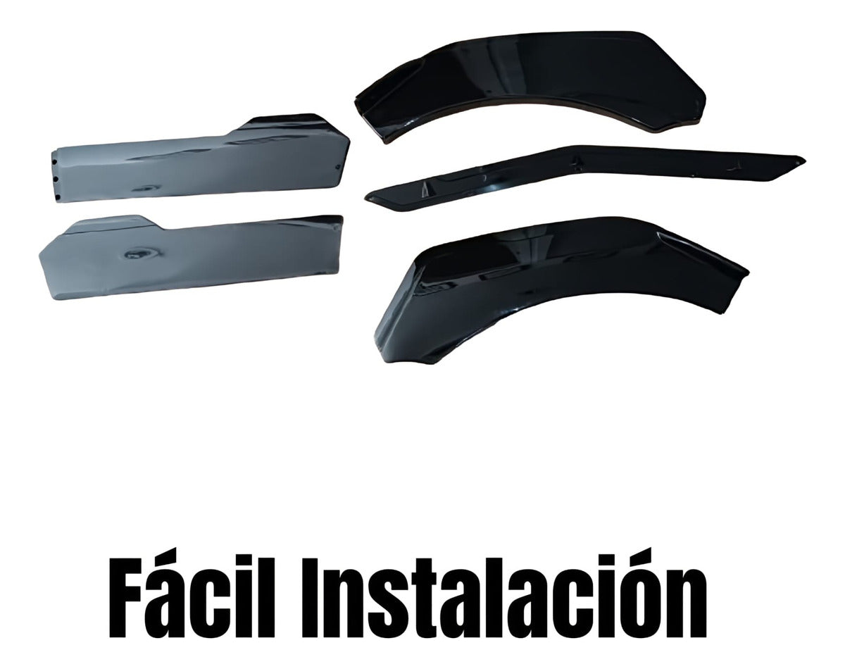 Lip Delantero 4pz Universal Negro Deportivo Faldon Spoiler