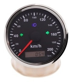 Velocimetro Negro Gps Universal Adaptable Indicadores Luces