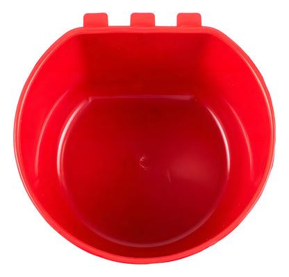 1 Bebedero Comedero Jaula 1.2 L Gallos Redondo Color Rojo