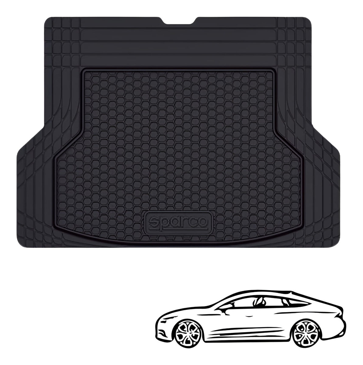 Tapete Para Cajuela Maletero De Auto/camioneta Sparco Negro
