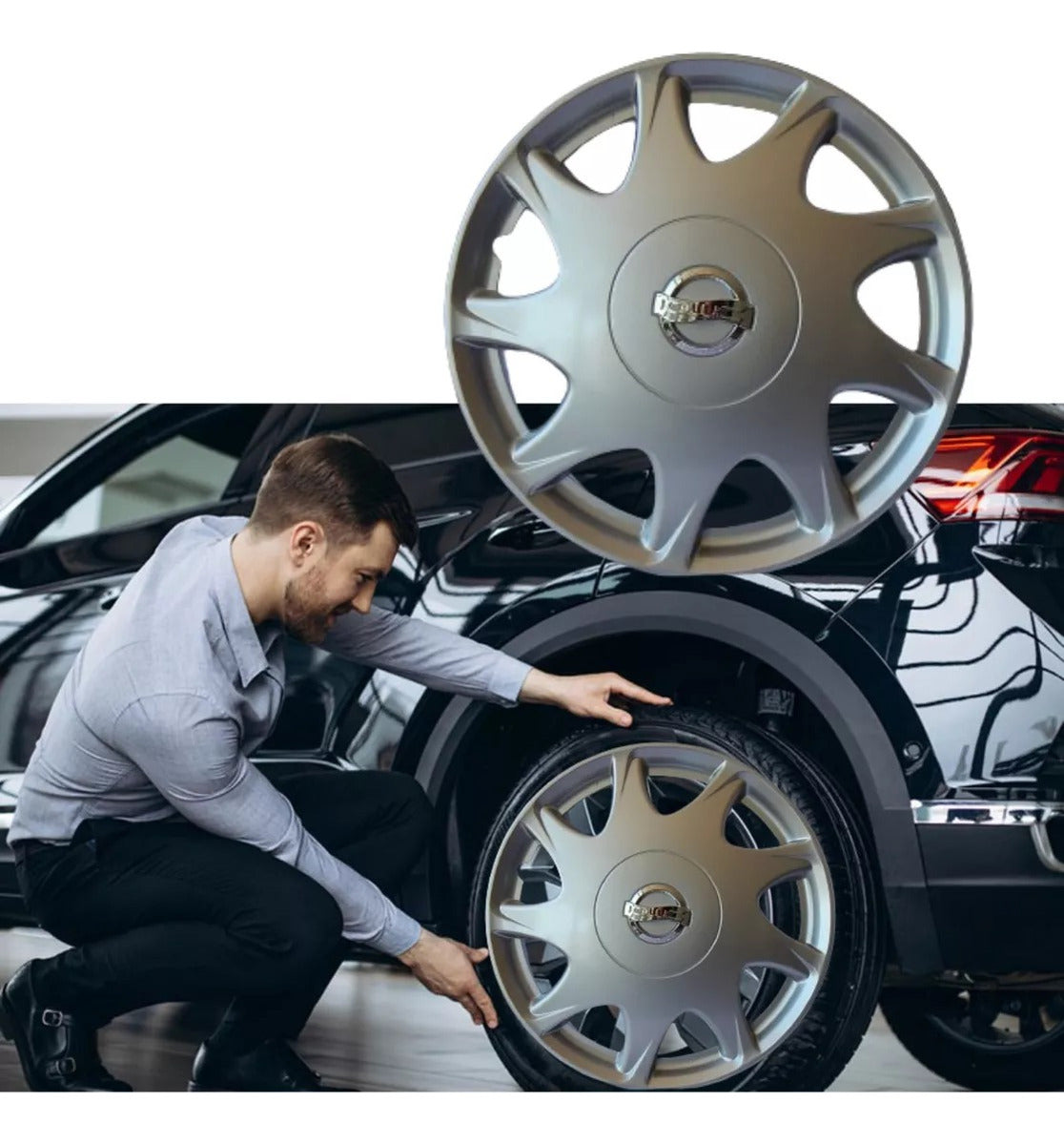 Tapones Polveras Tipo Tsuru Nissan Optimus Gris Rin 14