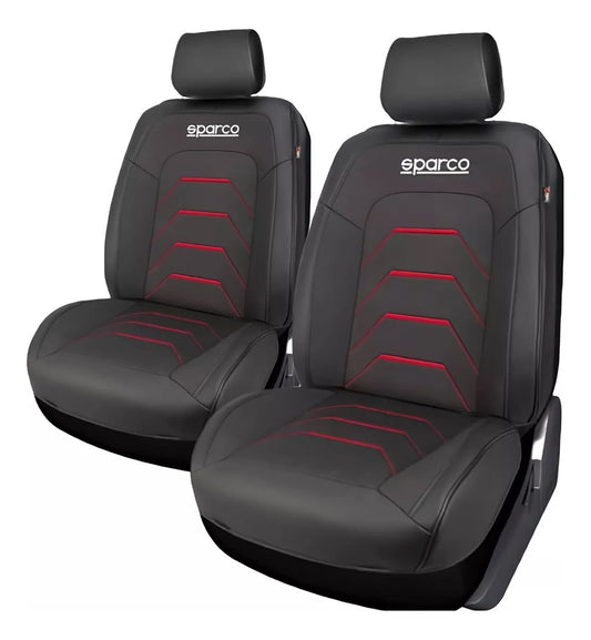 2 Cubre Asientos Vestiduras 3d Sparco Deportivo Rojo F1