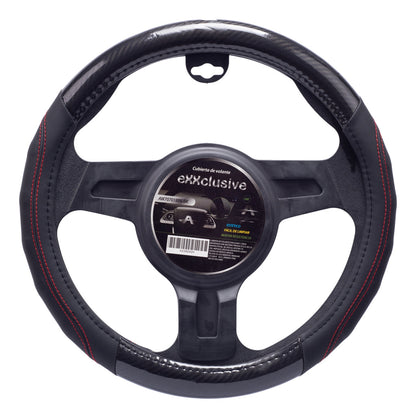 Funda Cubre Volante Fibra Carbono Universal 38cm Negro Auto