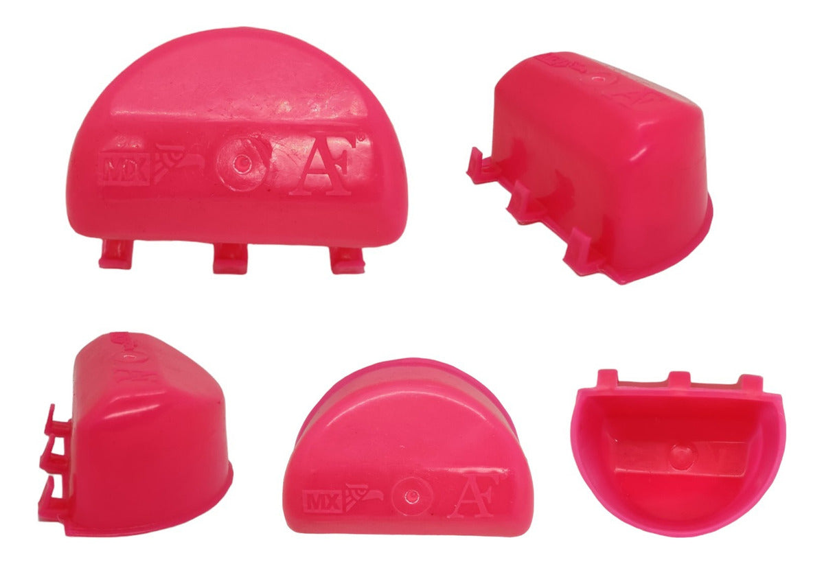 Comedero Bebedero Para Gallo Media Luna 60 Pzs Rosa