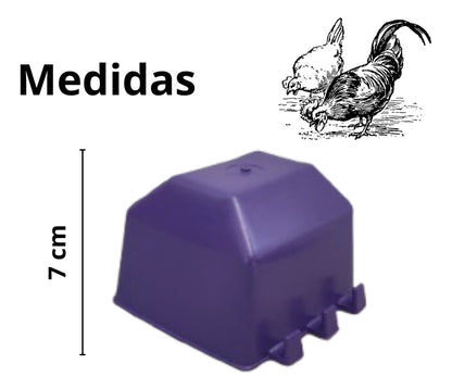 50 Bebederos Comederos Cuadrados Morados Gallos Aves