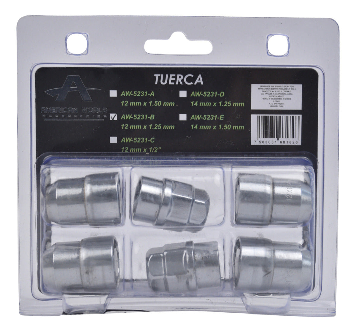 Seguro De Rin 12*1.25 Birlos 2 Llaves Auto Camioneta Llanta
