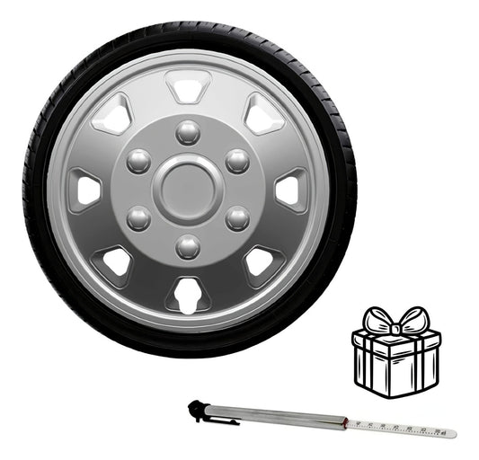 4 Tapones Polveras Llanta Rin 16 Owc Gris Deportivo + Regalo