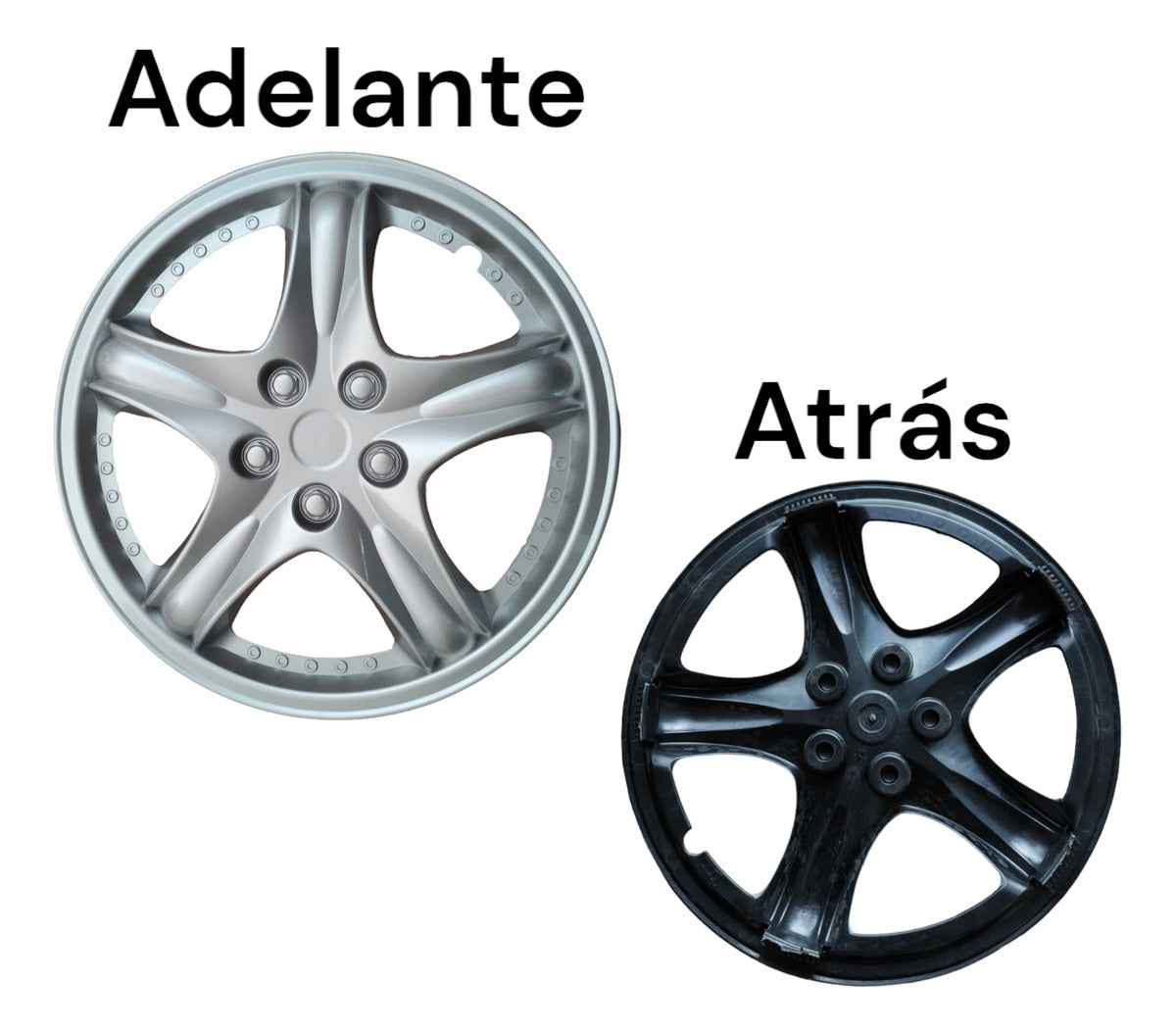 Tapones Universales Deportivos Estrella Para Rin 15 Gris