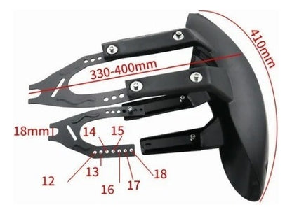 Salpicadera Lodera Y Tira Led Moto Base Metal