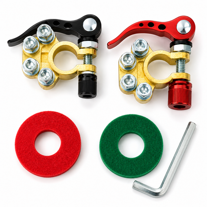 Par Terminal Corta Corriente Bateria Bronce Auto Universal