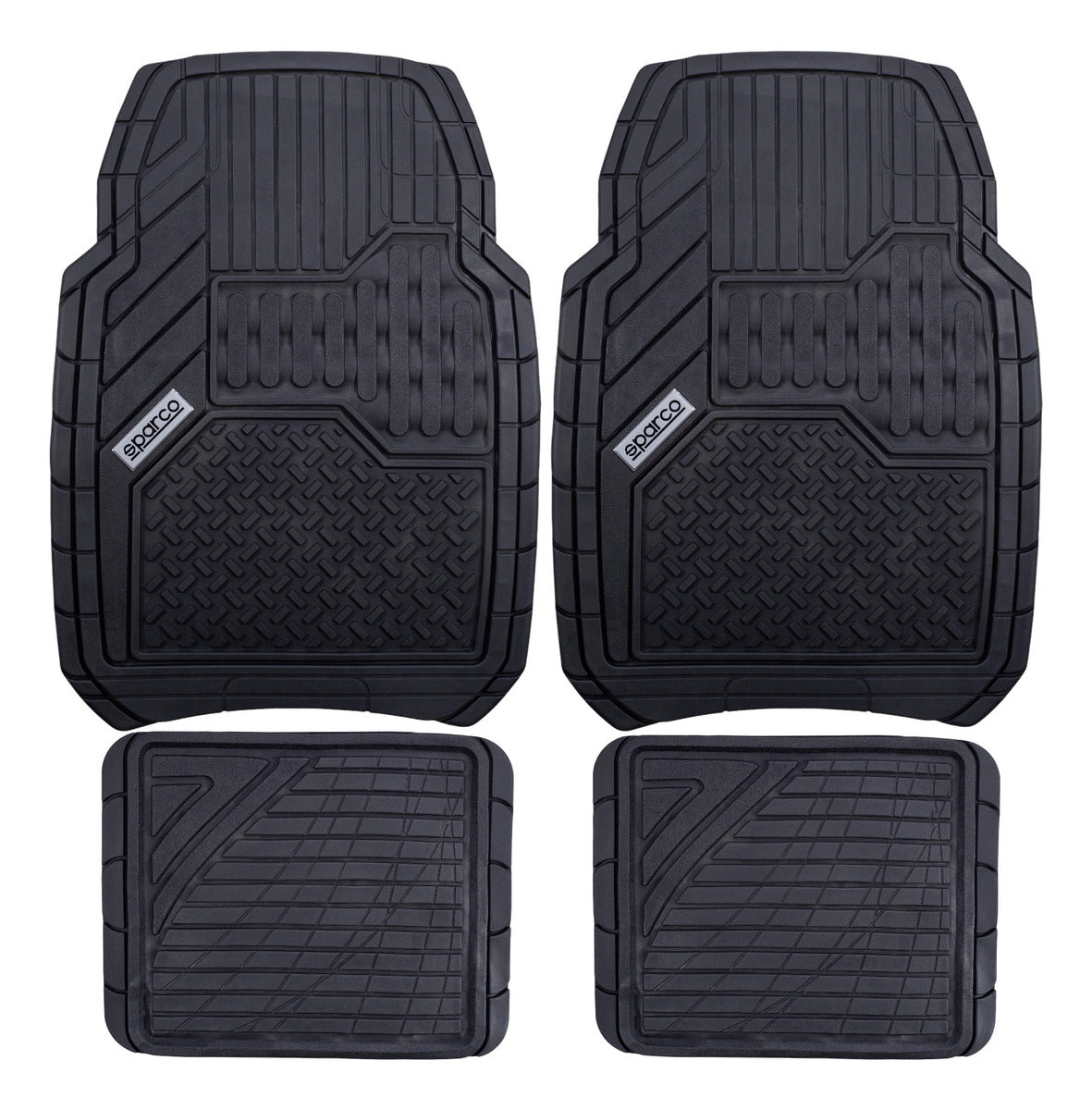 Tapete Alfombra Sparco 4 Piezas Negro