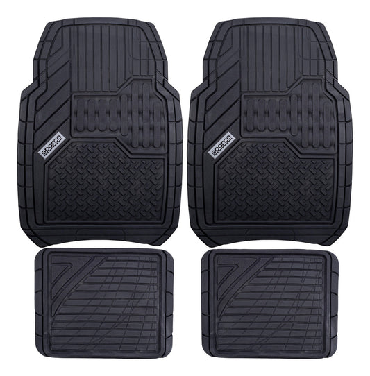 Tapete Alfombra Sparco 4 Piezas Negro